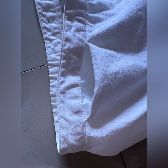 EILEEN FISHER Pants Cotton Stretch Twill Wide Cropped Side Zip White Size M - Picture 16 of 16